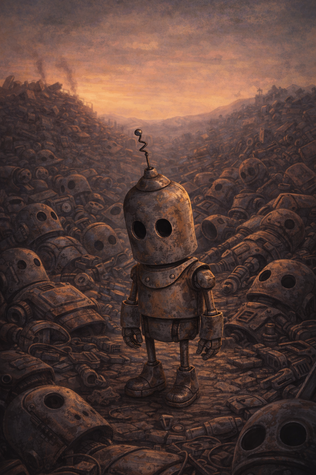 Robert auf einer Müllhalde