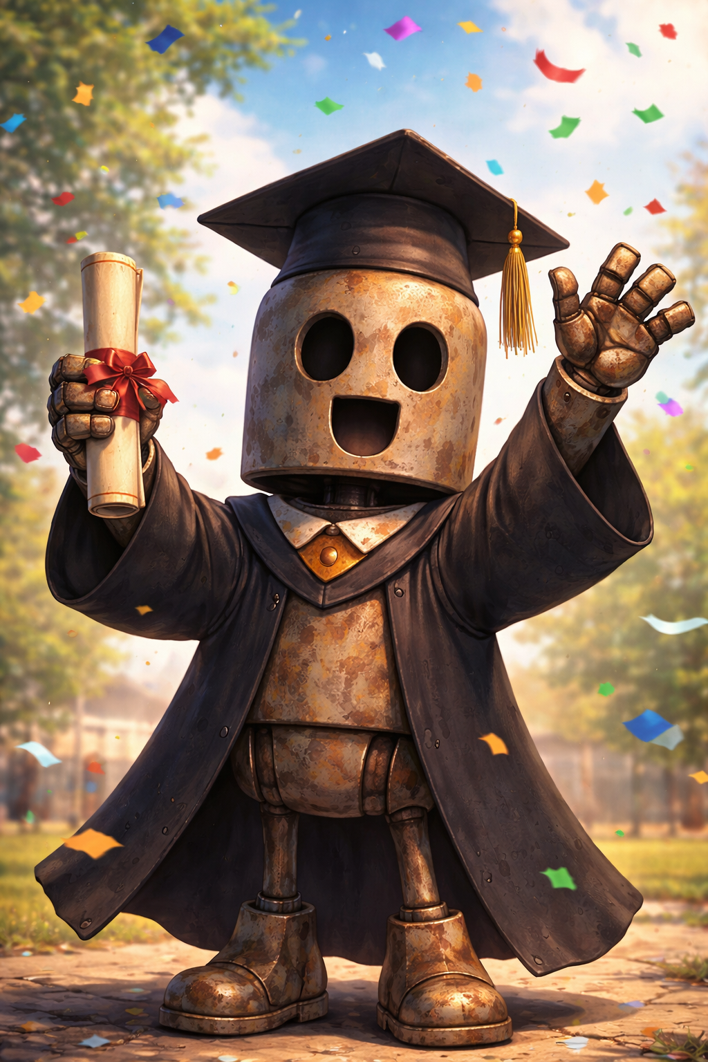 Robert bei seinem Schulabschluss